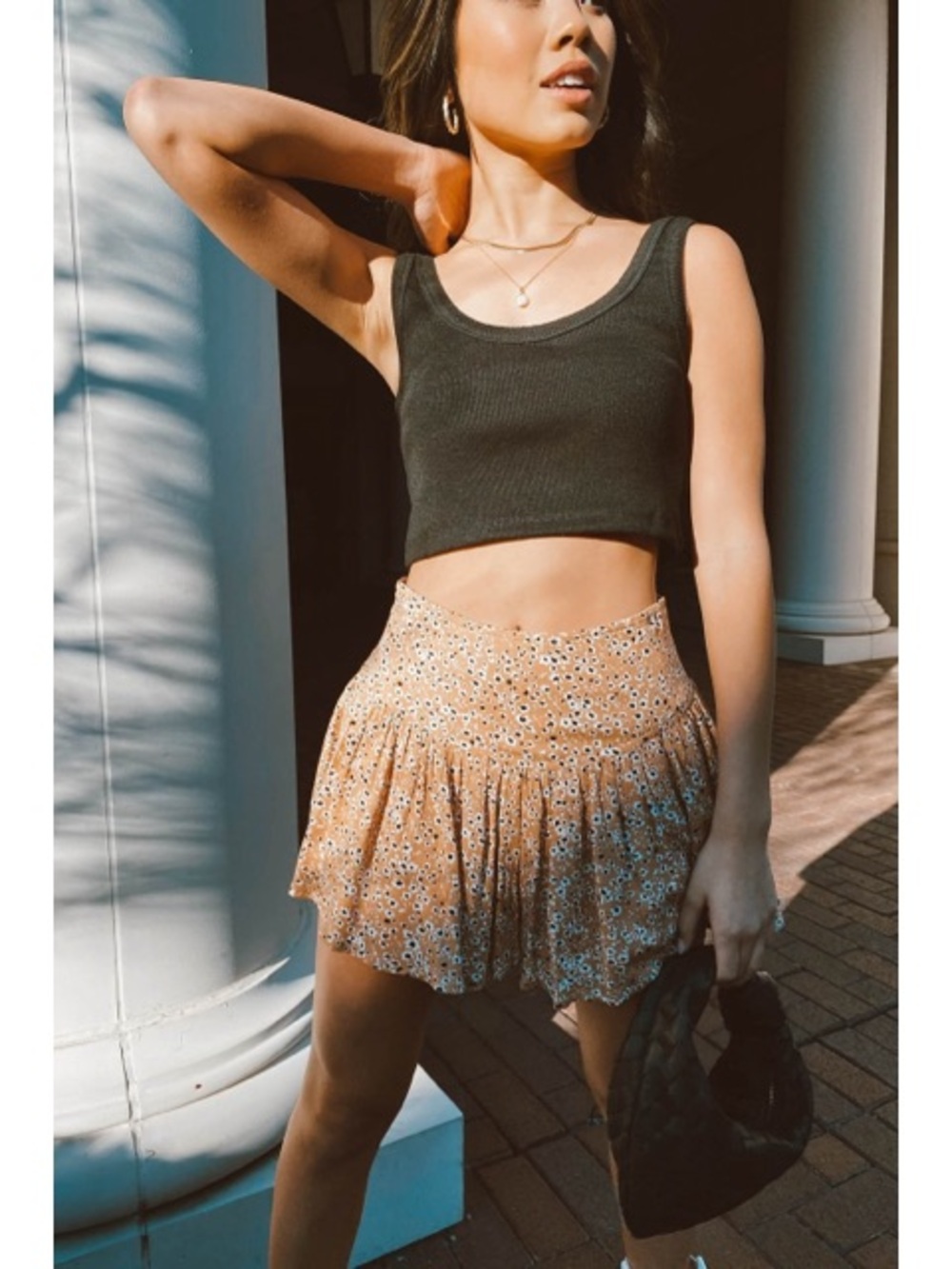 NEW Vestique Orange Floral-Printed Shorts